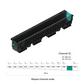 DN100 Galvanised steel grate drainage channel package