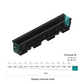 DN100 Galvanised steel grate drainage channel package