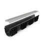 BASE DN100 plastic channel drain, stainless grate, A15