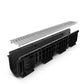 BASE DN100 plastic channel drain, stainless grate, A15