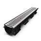 BASE DN100 plastic channel drain, stainless grate, A15