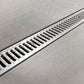 BASE DN100 plastic channel drain, stainless grate, A15