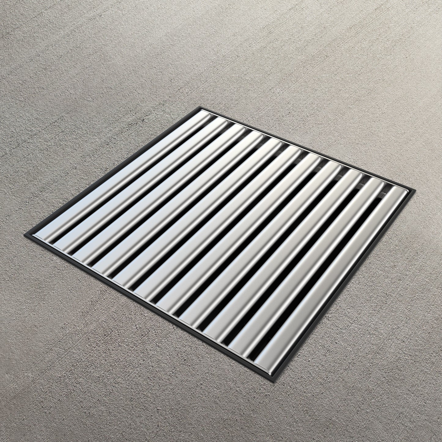 300x300 Plastic catch basin with stainless HeelSafe grate, A15