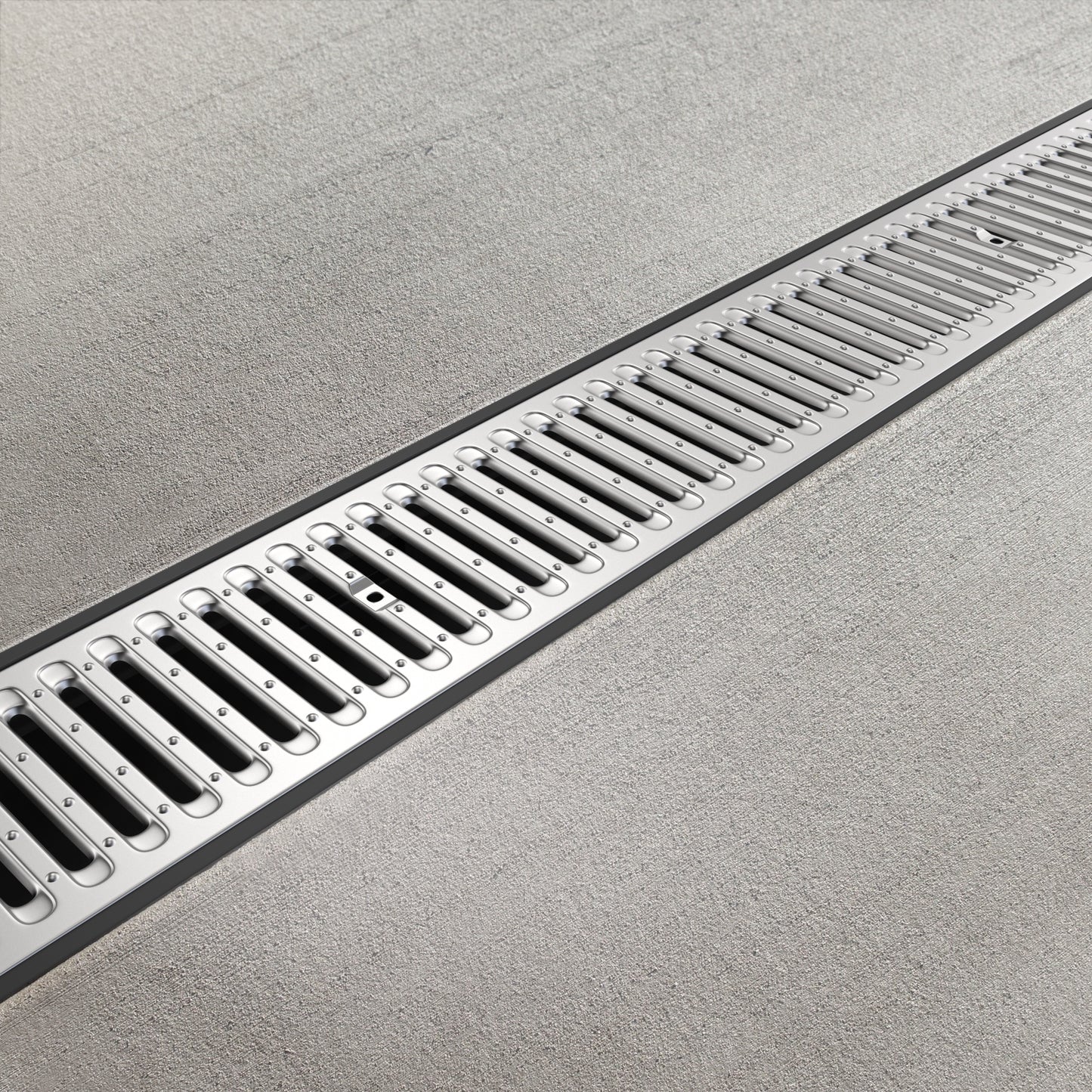 BASE DN100 plastic channel drain, galvanised grate, A15