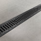 BASE DN100 plastic channel drain, cast iron grate, C250